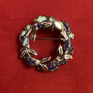 Jay Kel Original Aurora Borealis Rhinestones brooch